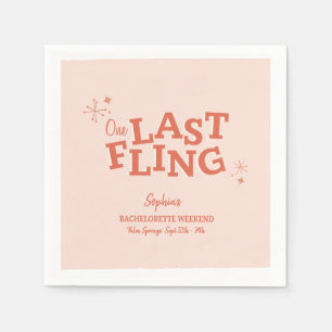 Serviette En Papier Une Dernière Bachelorette Fling