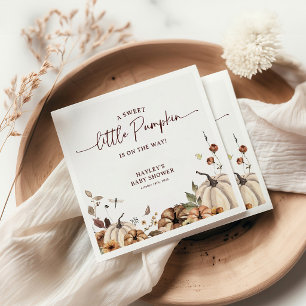 Serviette En Papier Une Douce Petite Fête de Bébé de la Citrouille d'A