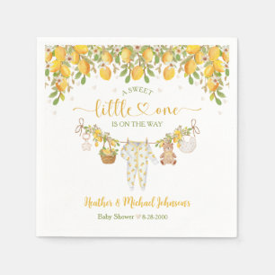 Serviette En Papier Une Douce Petite Fête de Naissance Citron Citrus