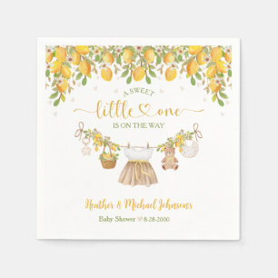 Serviette En Papier Une Douce Petite Fête de Naissance Citron Citrus