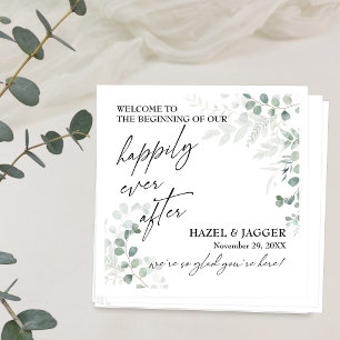 Serviette En Papier Une élégante verdure pour toujours heureux