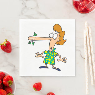 Serviette En Papier Une Femme Dit Des Mensonges