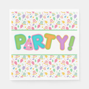 Serviette En Papier Une fête d'anniversaire colorée