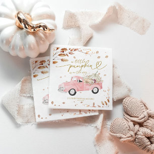 Serviette En Papier Une Fête de Bébé Fille pour un Petit Camion Rose C