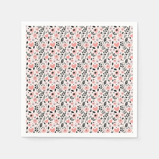 Serviette En Papier Une Fleur Fleurit Pour Sa Propre Joie (Devant)