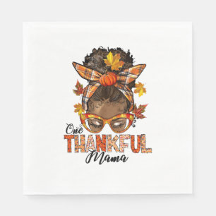Serviette En Papier Une maman Remercieuse Drôle Messy Bun Thanksgiving