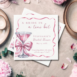 Serviette En Papier Une mariée dans un tout petit peu rose Fête prénup