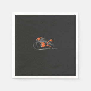 Serviette En Papier une moto orange avec un arrière - plan noir