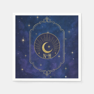 Serviette En Papier Une Nuit Entre Les Étoiles Cieux Célestes Mariage 