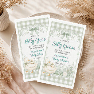 Serviette En Papier Une petite Baby Shower Cottagecore Verte D'une Pet