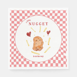 Serviette En Papier Une petite boulette en route Baby Shower