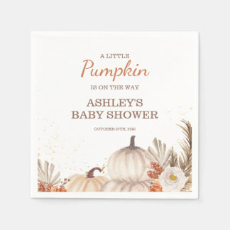 Serviette En Papier Une petite citrouille, Baby Shower Bohème d'automn