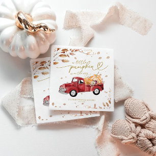 Serviette En Papier Une petite citrouille est en route Baby Shower