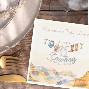 Serviette En Papier Une petite fée de cow-boy Fête prénatale Canyon