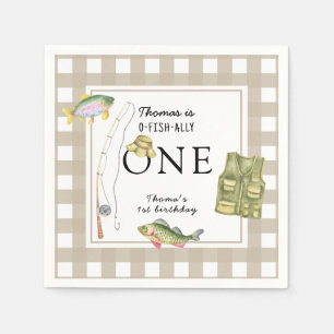 Serviette En Papier Une petite fête d'anniversaire de pêcheur