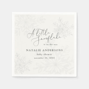 Serviette En Papier Une petite fête de baby shower à flocon de neige