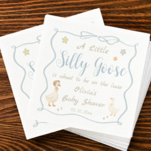 Serviette En Papier Une petite fête de bébé Oie Rigolote 