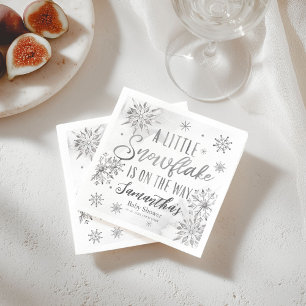 Serviette En Papier Une petite flocon de neige est en route Baby Showe