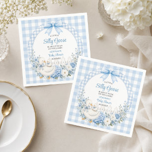 Serviette En Papier Une Petite Oie Ridicule Baby Shower Cottagecore Bl