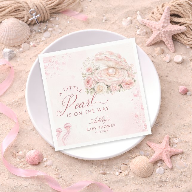 Serviette En Papier Une petite perle sous la douche pour bébé (Créateur téléchargé)