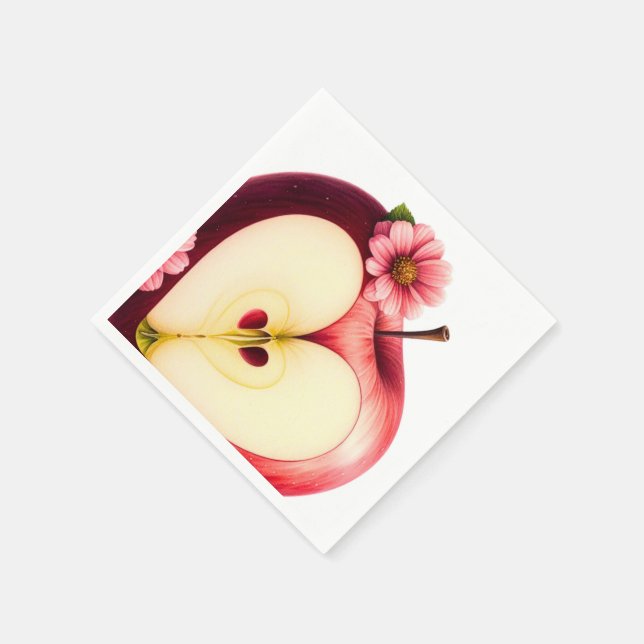 Serviette En Papier Une petite pomme arrive | Shower bébé d'automne  (Coin)