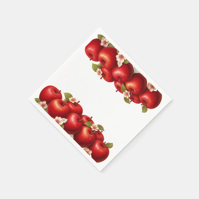 Serviette En Papier Une petite pomme arrive | Shower bébé d'automne  (Coin)