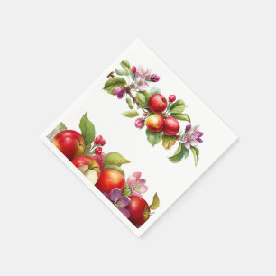 Serviette En Papier Une petite pomme arrive Shower bébé d'automne
