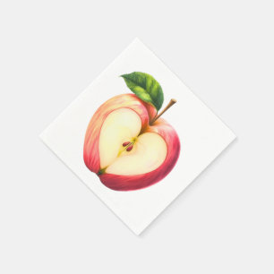 Serviette En Papier Une petite pomme est en route Fête prénatale d'a