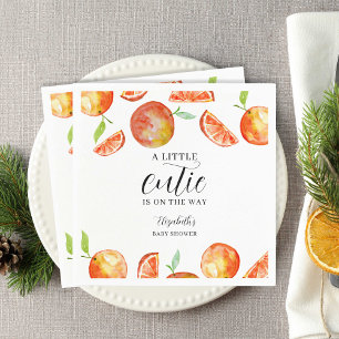 Serviette En Papier Une petite ruse sur le chemin Baby shower Orange