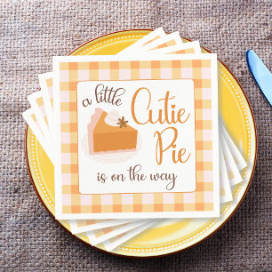 Serviette En Papier Une Petite Tarte À La Cutie En vichy Baby shower A
