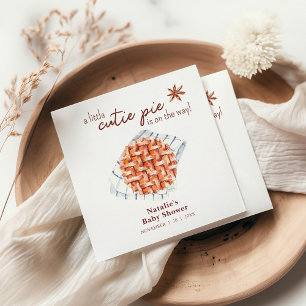 Serviette En Papier Une Petite Tarte Cutie Se Trouve Sur Le Chemin Du