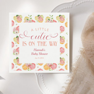 Serviette En Papier Une petite ville est sur le Baby shower Way