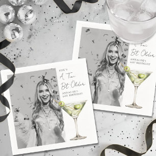 Serviette En Papier Une photo de martini d'anniversaire un peu plus âg