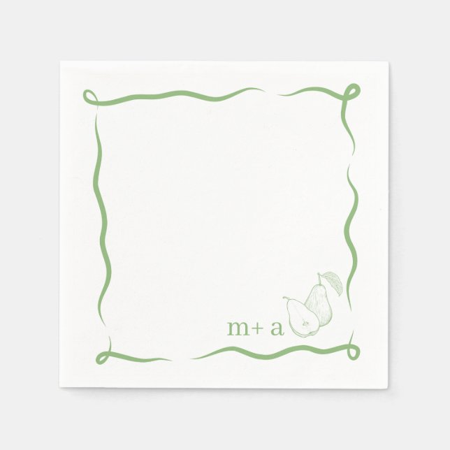 Serviette En Papier Une poire parfaite - Napkin (Devant)