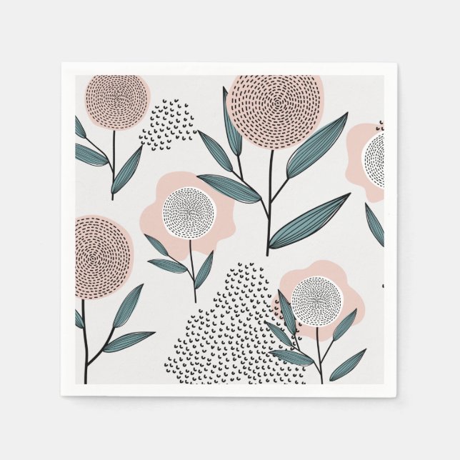 Serviette En Papier Une rose (Devant)