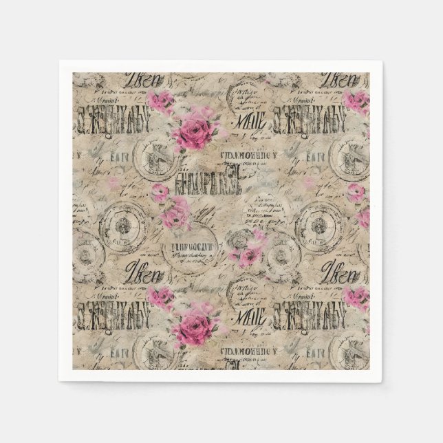 Serviette En Papier Une série de design éphémère français 24 (Devant)