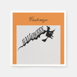 Serviette En Papier Une sorcière effrayante dans la chambre Halloween