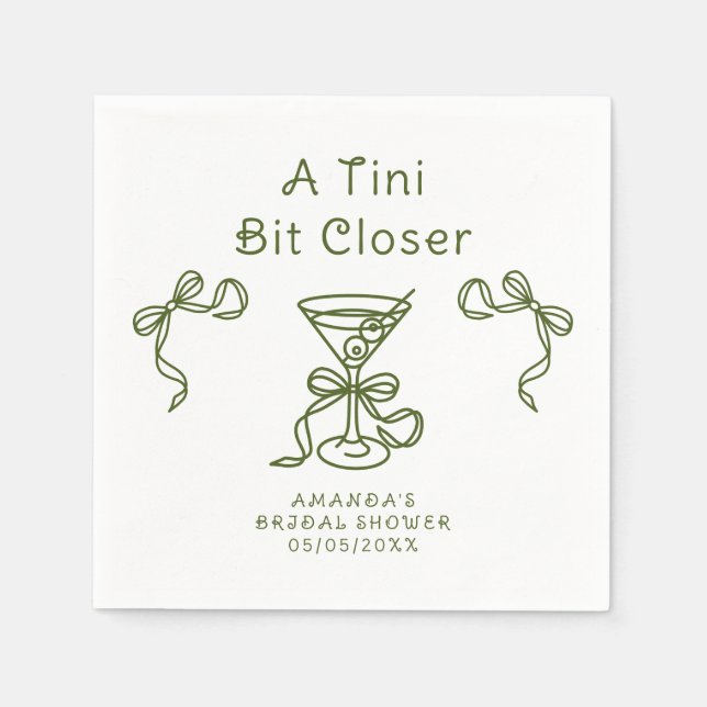 Serviette En Papier Une Tini Bit Closer Enterrement de vie de jeune fi (Devant)