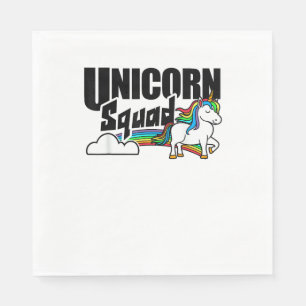 Serviette En Papier Unicorn Squad Rainbow Unicorns Lover Funny T-Shirt