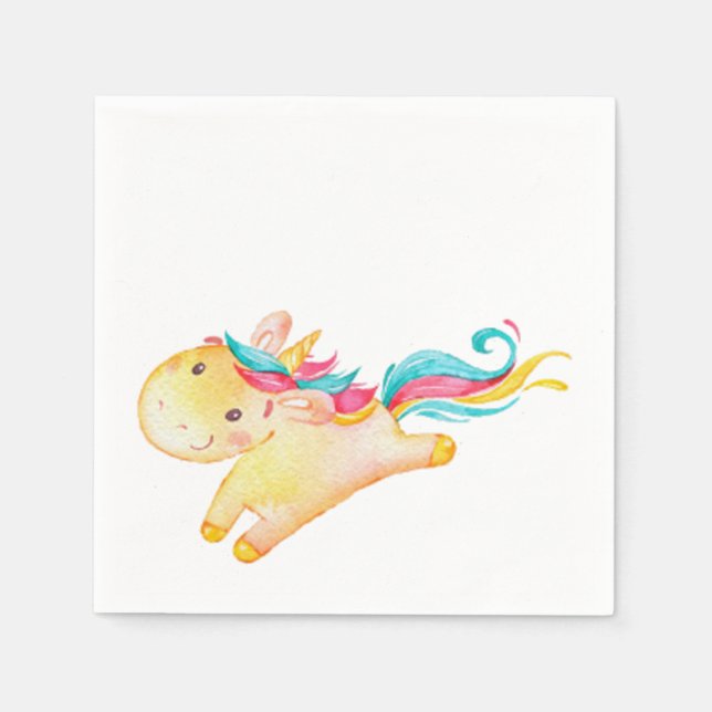 Serviette En Papier Unicorne (Devant)