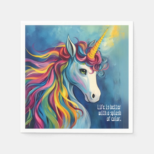 Serviette En Papier Unicorne 2 (Devant)