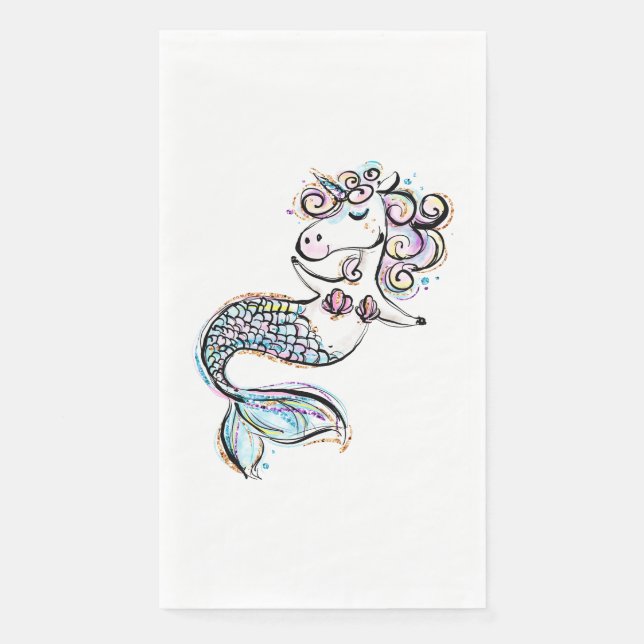Serviette En Papier Unicorne d'été (Devant)