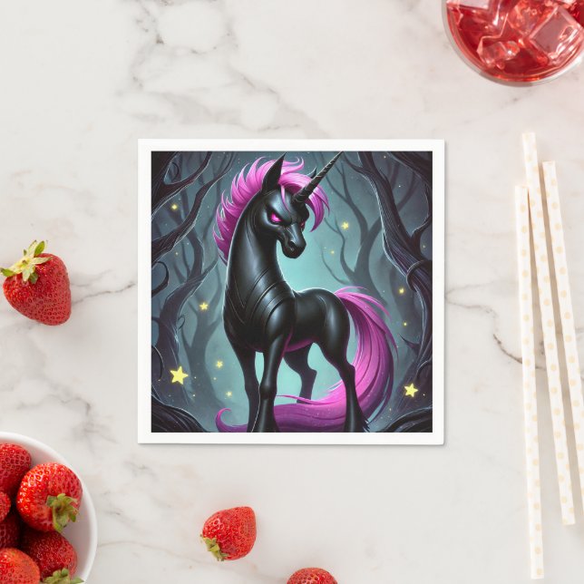 Serviette En Papier Unicorne en colère (En situation)