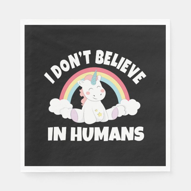 Serviette En Papier Unicorne humains (Devant)
