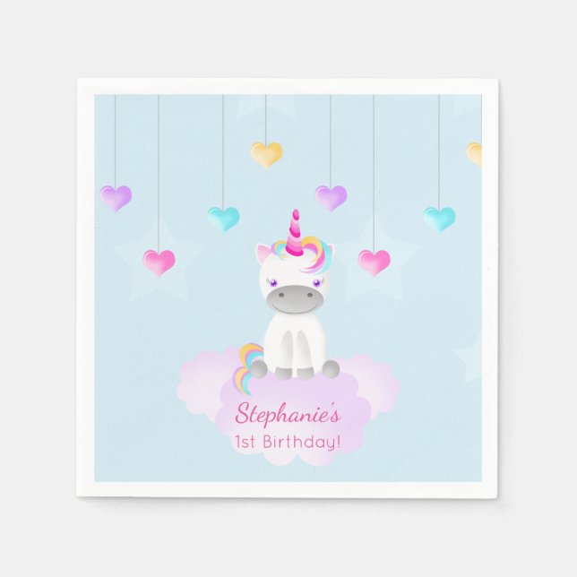 Serviette En Papier Unicorne magique (Devant)