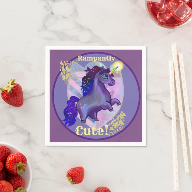 Serviette En Papier Unicorne mignonne (En situation)