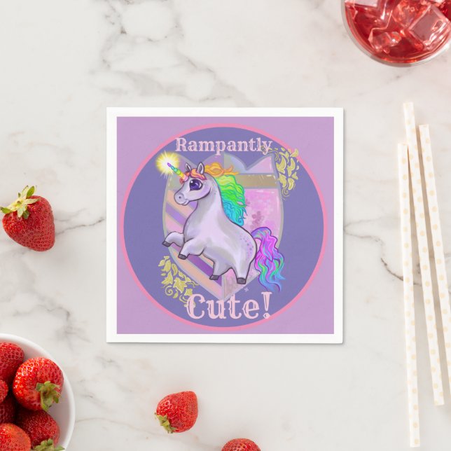 Serviette En Papier Unicorne mignonne (En situation)
