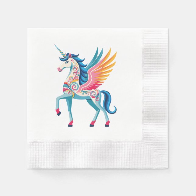 Serviette En Papier Unicorne torse (Devant)