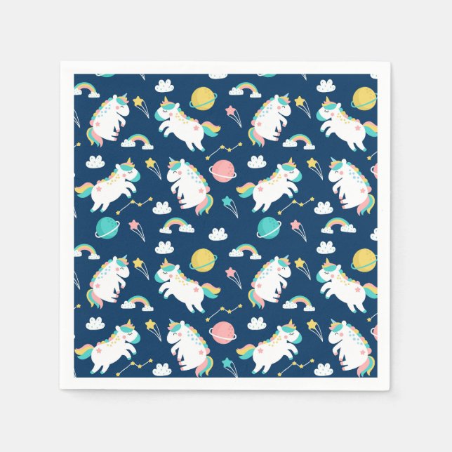 Serviette En Papier Unicornes serviettes (Devant)