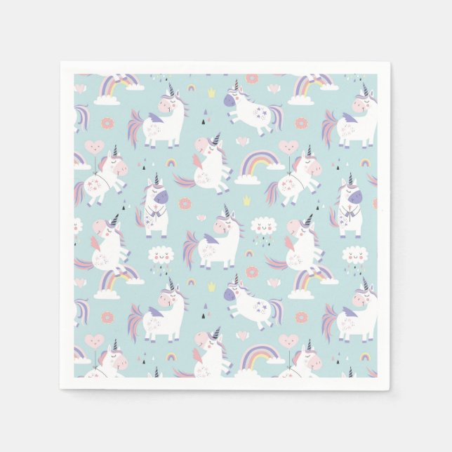 Serviette En Papier Unicornes serviettes (Devant)